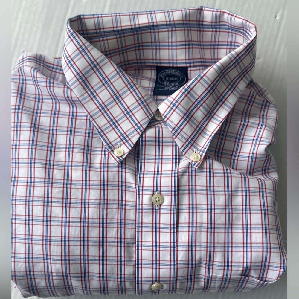 Mens Brooks Brothers The Original Polo Shirt Non Iron Button Down Long Sleeve 17